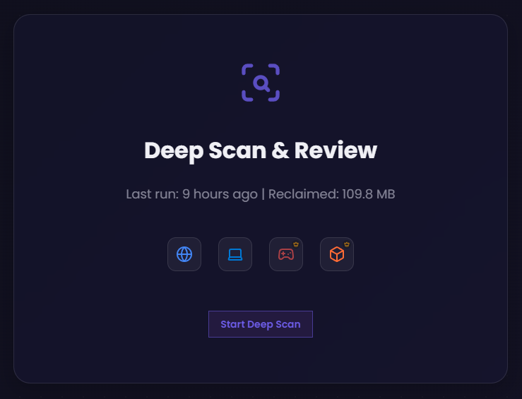 System Cleaner interface