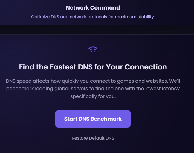 Network Boost interface